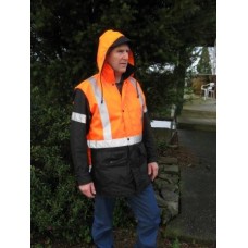 Thigh Length Safety Jacket (shown with optional hood)